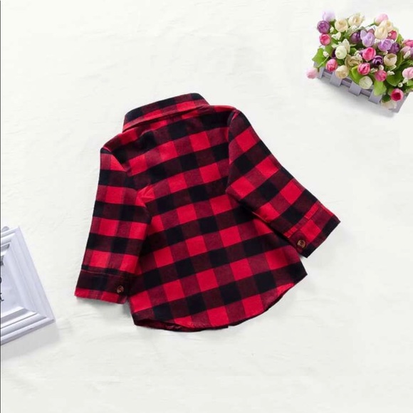 NWOT Toddler Boys Plaid Shirt - Picture 4 of 6